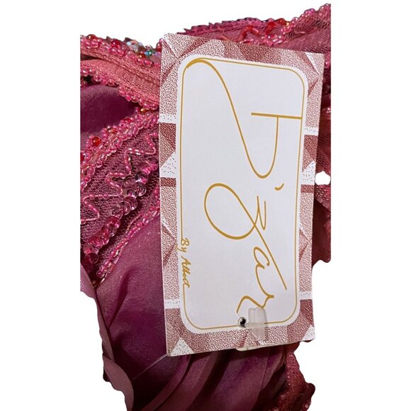 Y2K Silk Maxi Dress Set Asymmetric Ruffle Crop Fairy Mermaid Festival 100% Silk - Picture 10 of 14